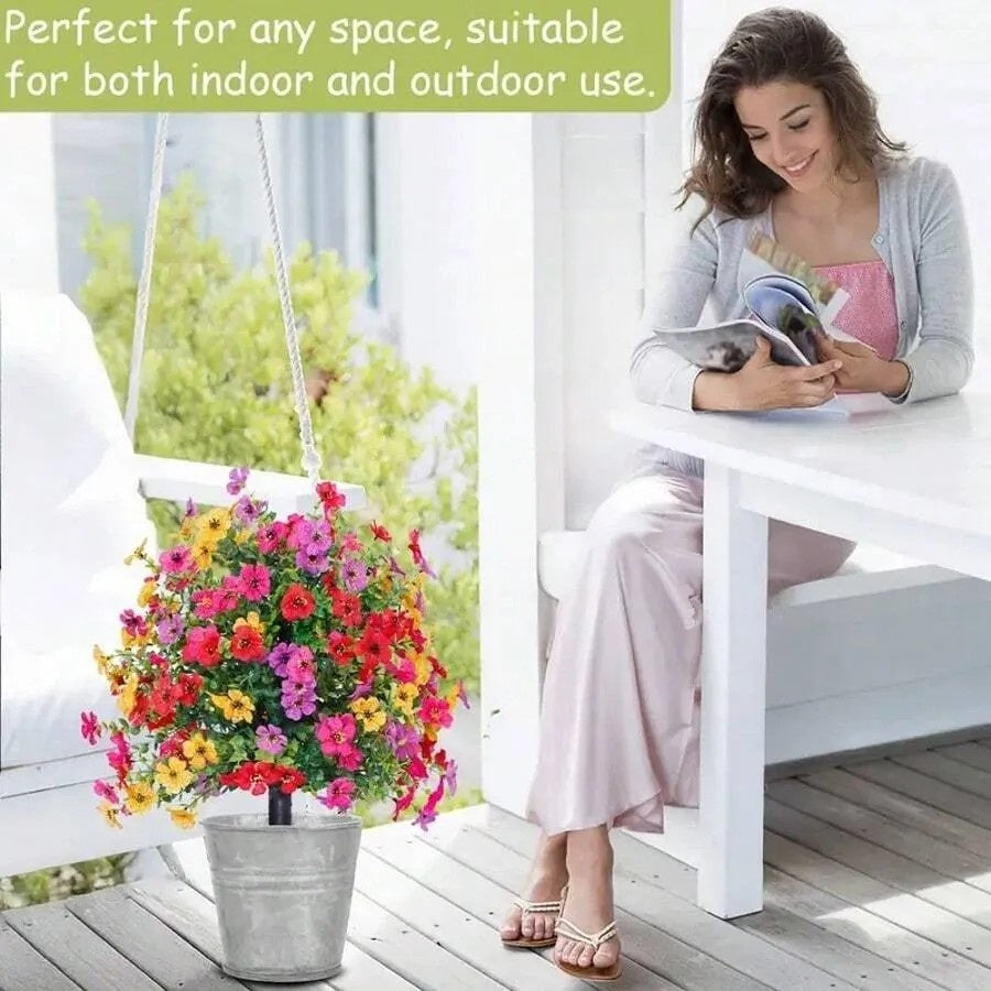 New Arrival Artificial Flowers Daisy Violet Ground Insert Outdoor Indoor Garden Decor Plastic Fake Flowers