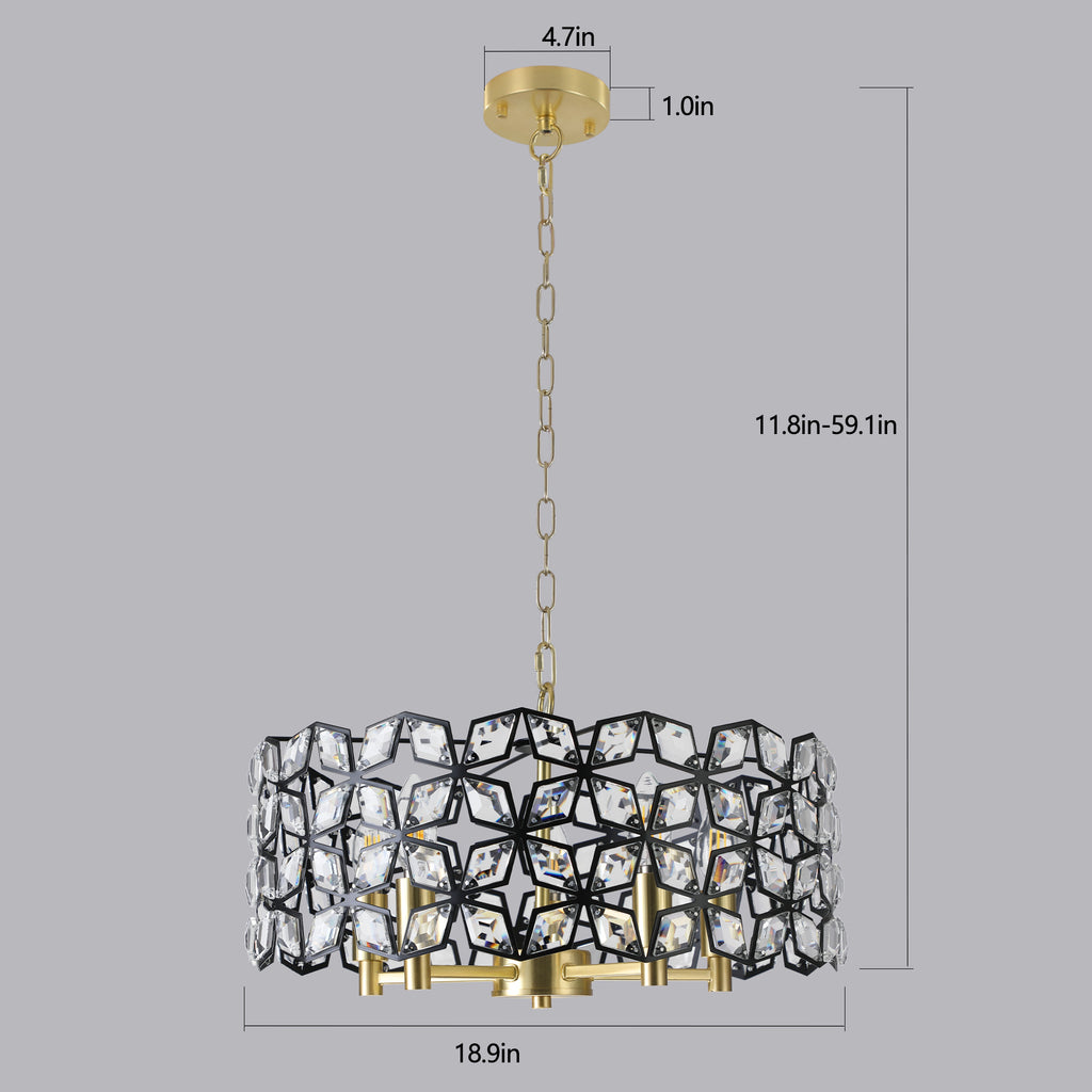 Modern Crystal Chandelier for Living-Room Round Cristal Lamp Luxury Home Decor  Light Fixture