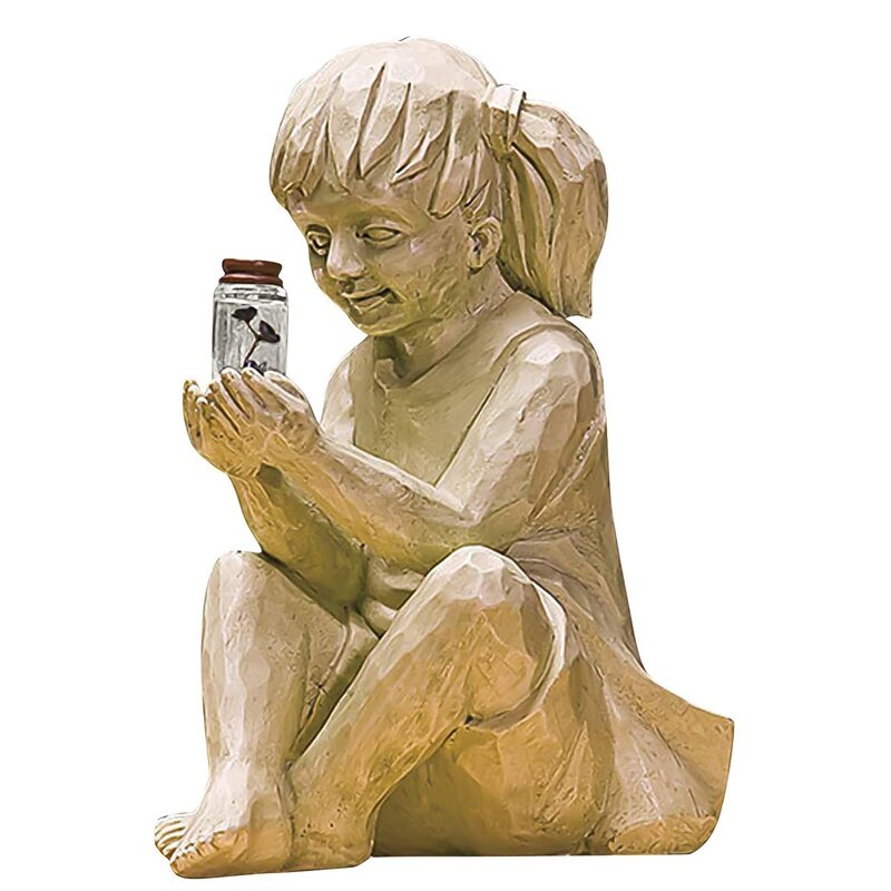 Resin Statue Yard Decor Multipurpose Home Decal Figure Statues Compact Size Garden Decoration Outdoor Ornament Boy Shape