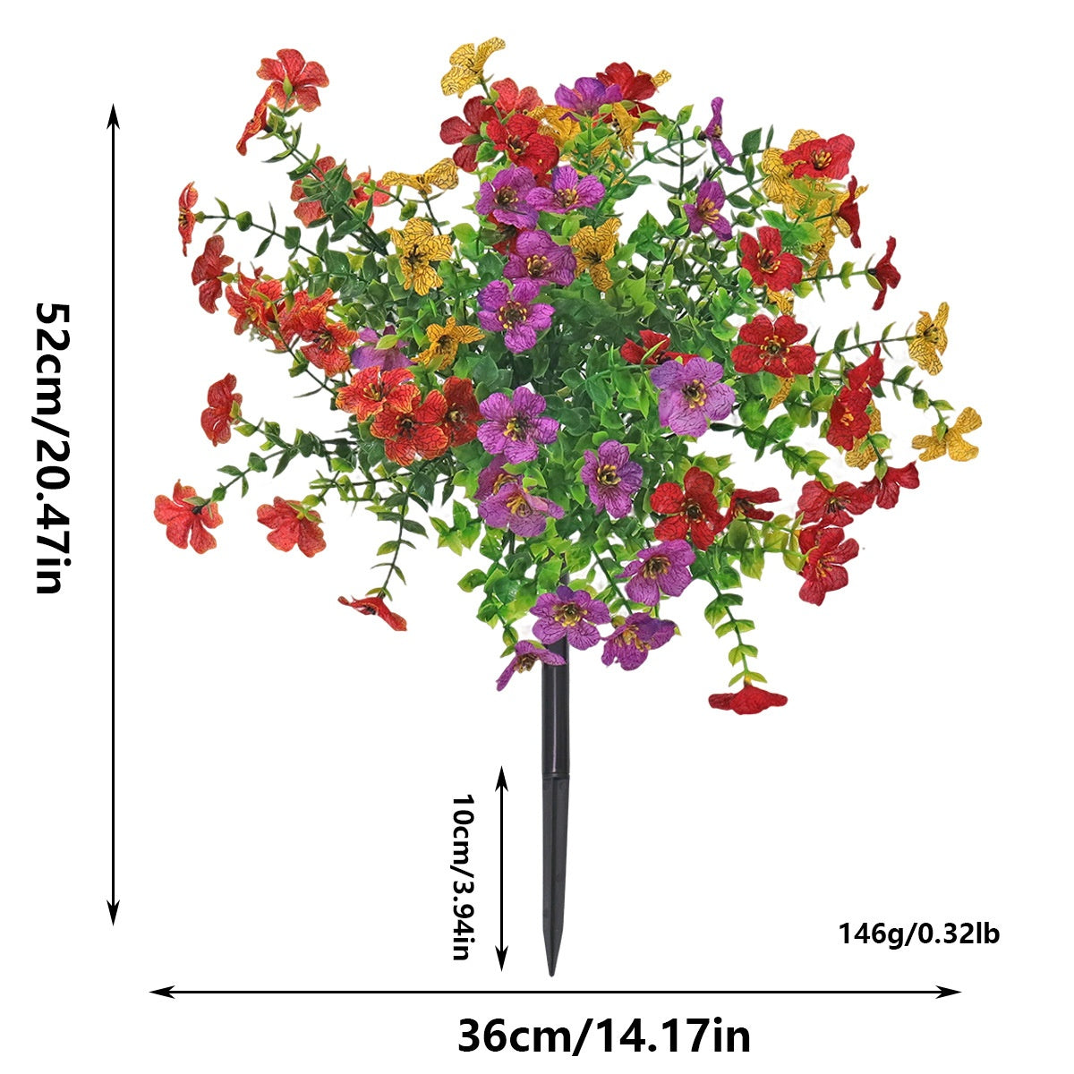 New Arrival Artificial Flowers Daisy Violet Ground Insert Outdoor Indoor Garden Decor Plastic Fake Flowers