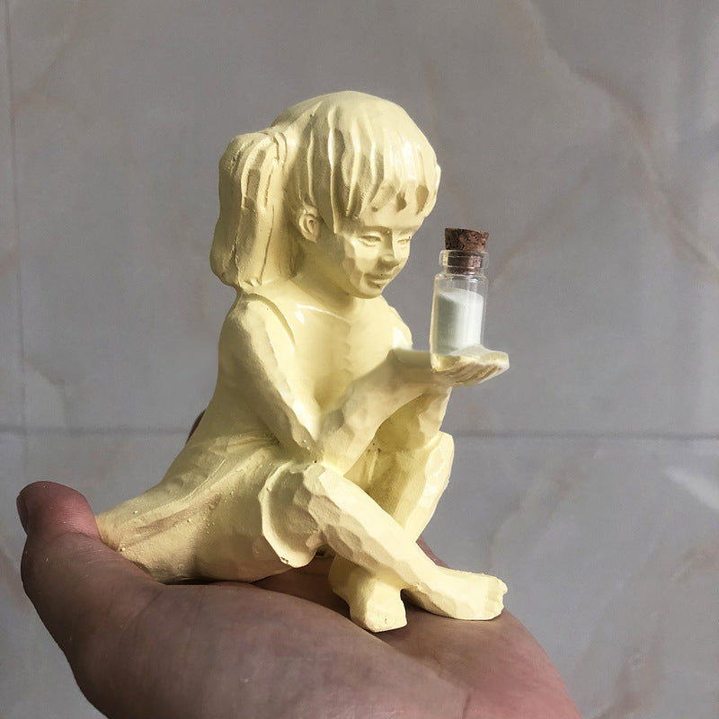 Resin Statue Yard Decor Multipurpose Home Decal Figure Statues Compact Size Garden Decoration Outdoor Ornament Boy Shape