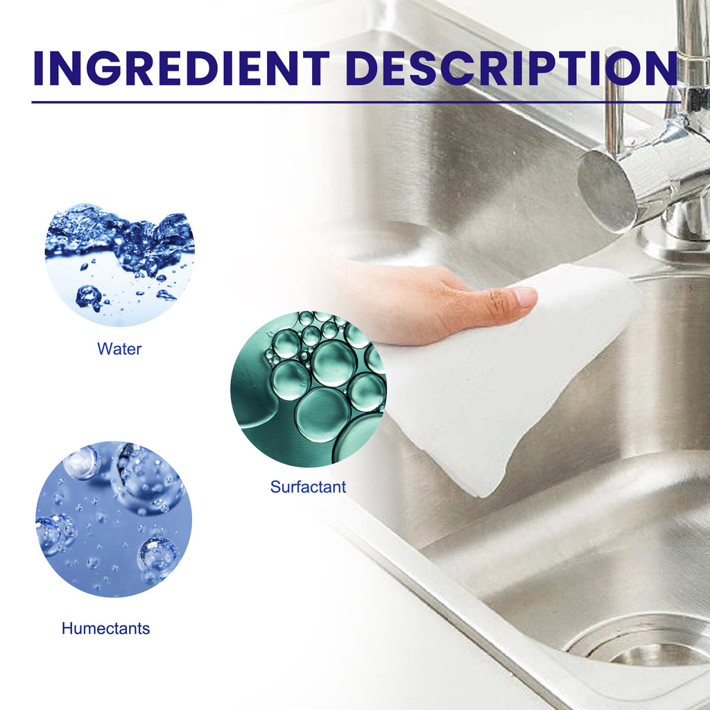 Kitchen Cleaning Wipes, Clean Stubborn Stains Kitchen Heavy Grease Multi-Effect Cleaning And Thickening Wipes