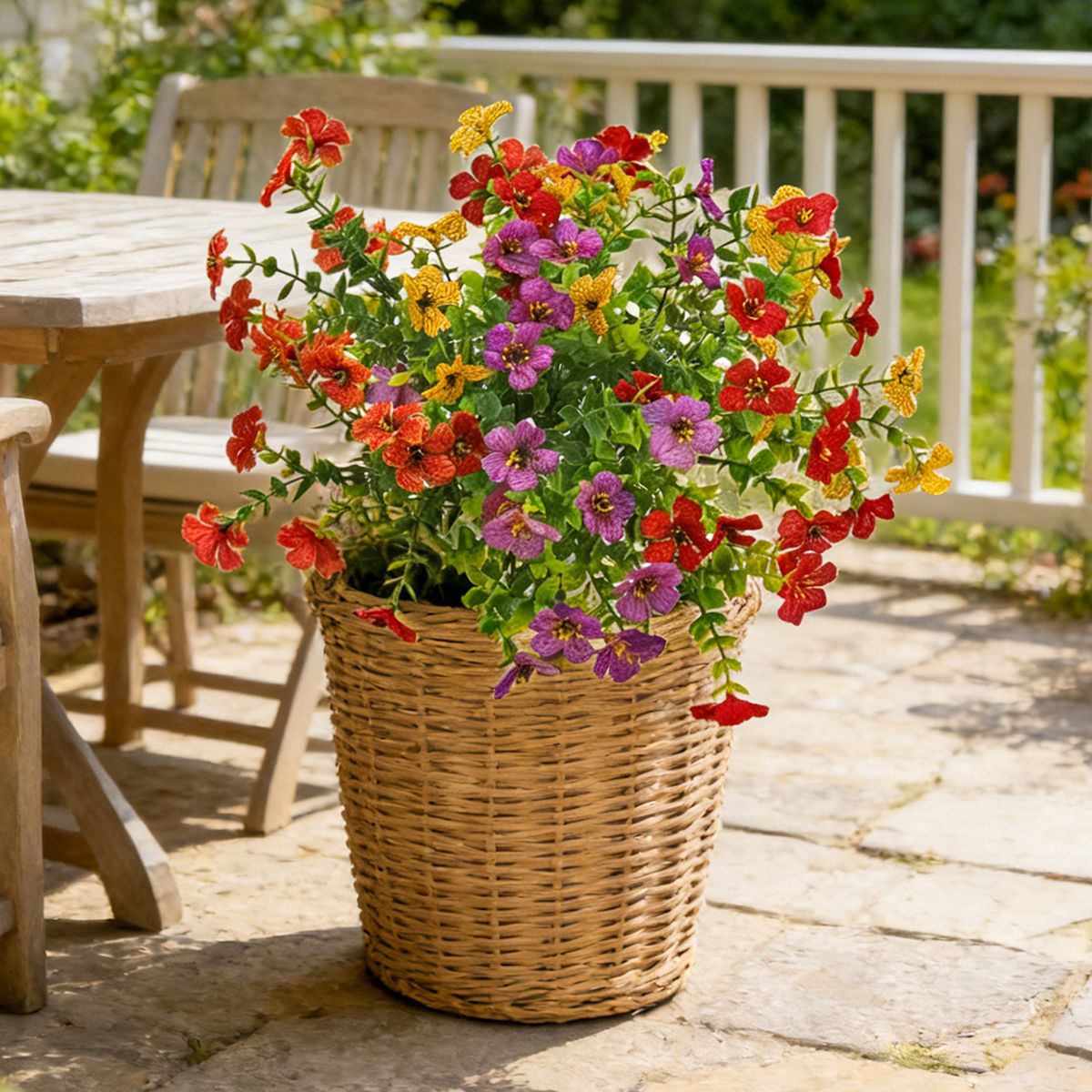 New Arrival Artificial Flowers Daisy Violet Ground Insert Outdoor Indoor Garden Decor Plastic Fake Flowers